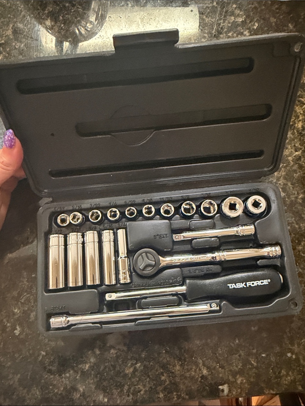 Task Force Drive Socket Set - Chrome Finish